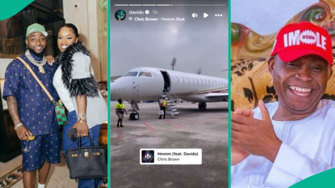 Chivido: Davido’s Billionaire Dad Adedeji Adeleke Lands in Private Jet for Wedding, “E Go Choke Oo”