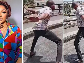 Uche Maduagwu dances crazily after Tonto Dikeh gave him cash