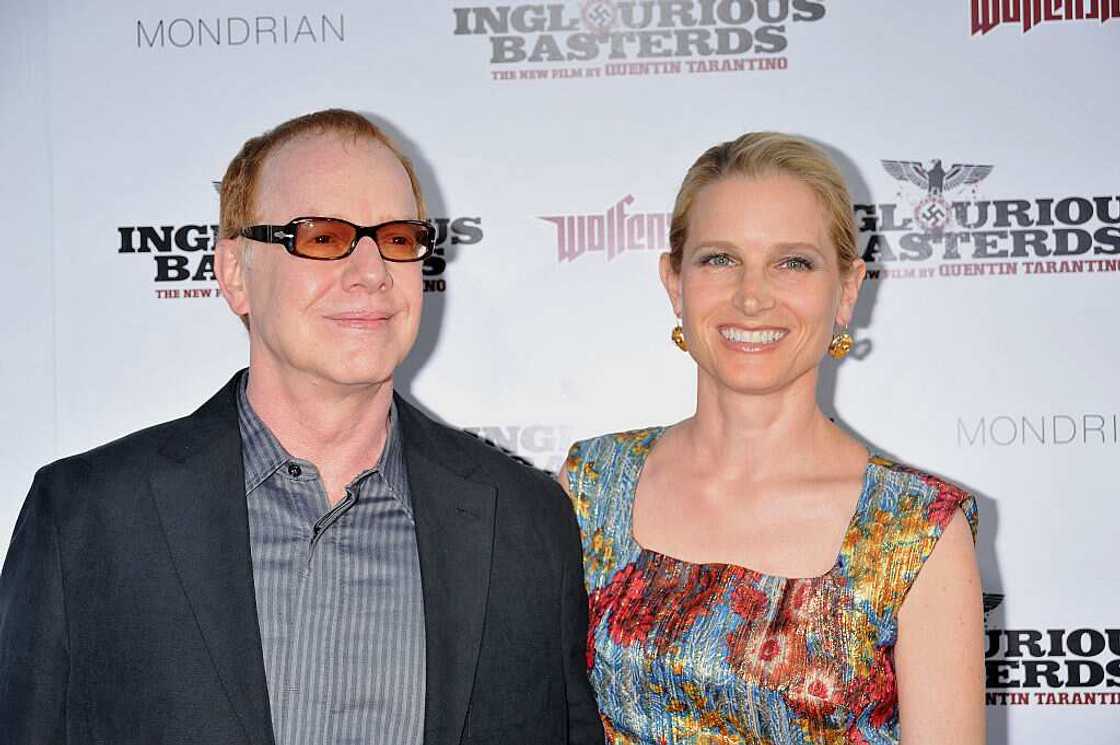 Bridget Fonda (R) and her husband, Danny Elfman