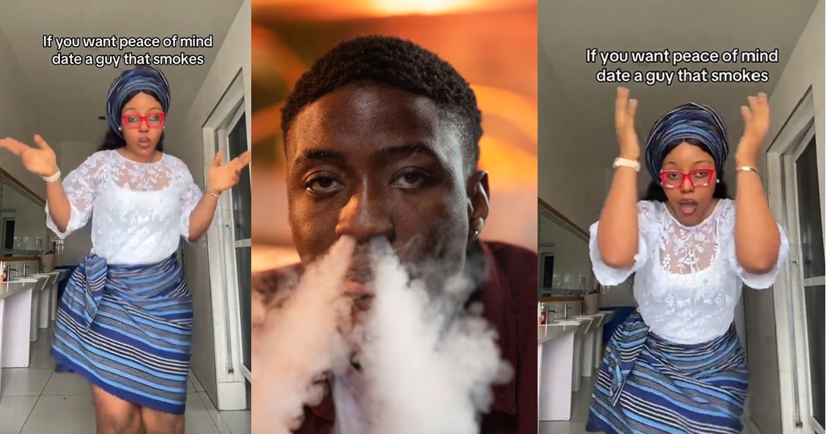 “If you want peace of mind, date a guy that smokes” – Lady says