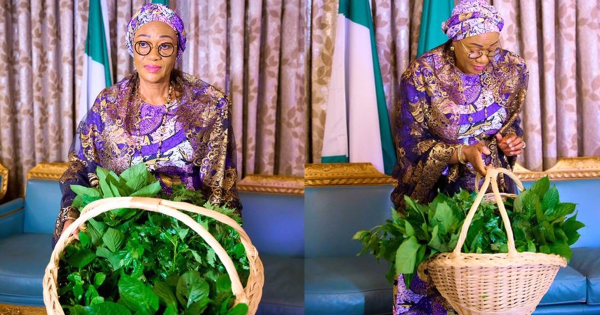 "We need to start growing the food we eat" – First Lady Oluremi Tinubu unveils the first harvest from her home garden