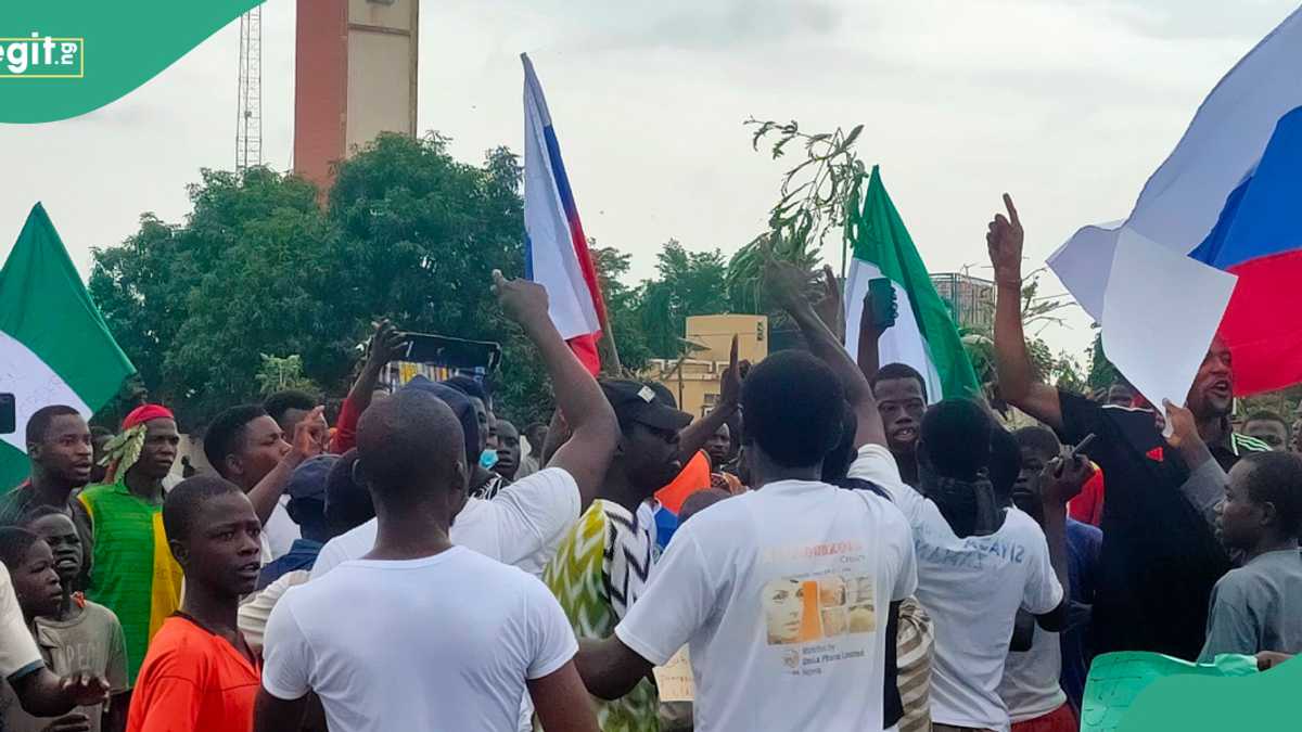 End Bad Governance: Fear of Foreign Interference as Protesters Wave Russian Flags, Photos Emerge