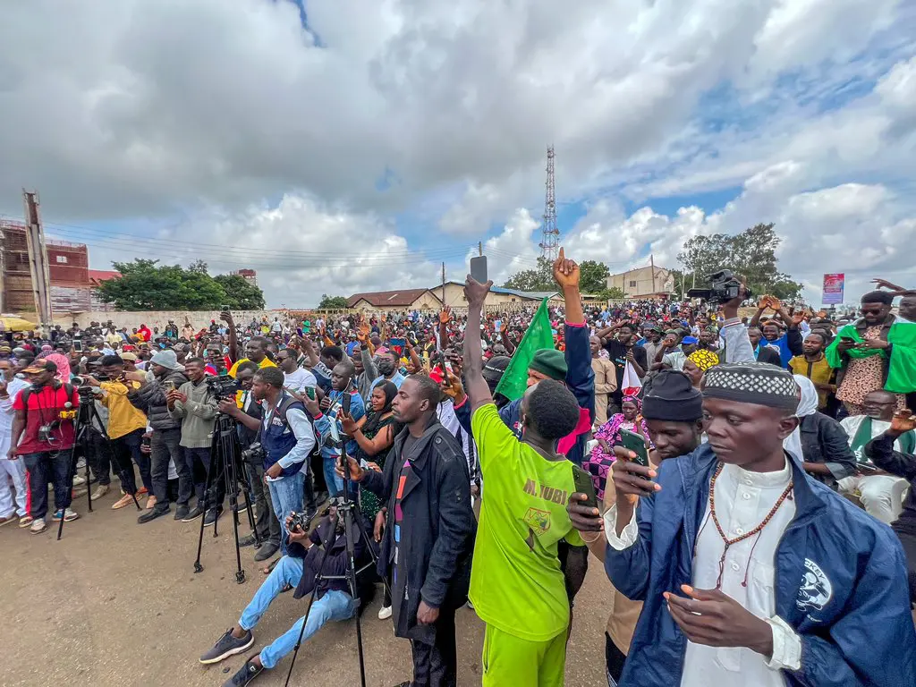 Mammoth crowd as Prophet El-Buba leads live Sunday service at protest ground in Jos [PHOTOS]