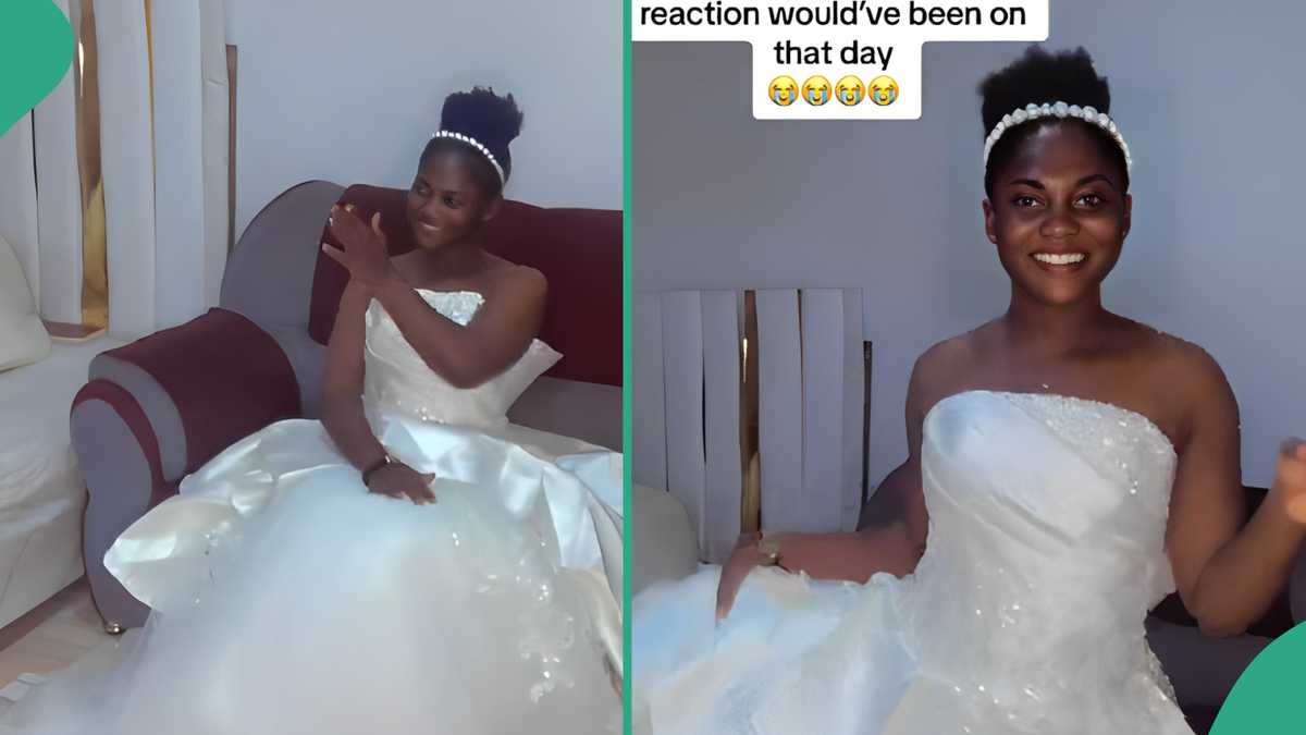 "It's Well": 2 Years after Her Marriage Was Cancelled, Lady Wears Her Wedding Dress, Makes Video