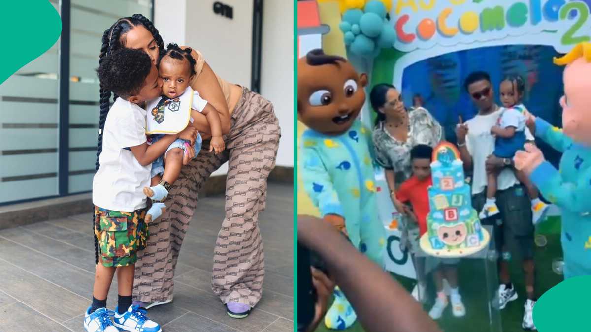 Clips As Wizkid’s 4th Son, AJ Turns a Year Older, Fans React As Oyinbos Storm Party: “Cocomelon @2”