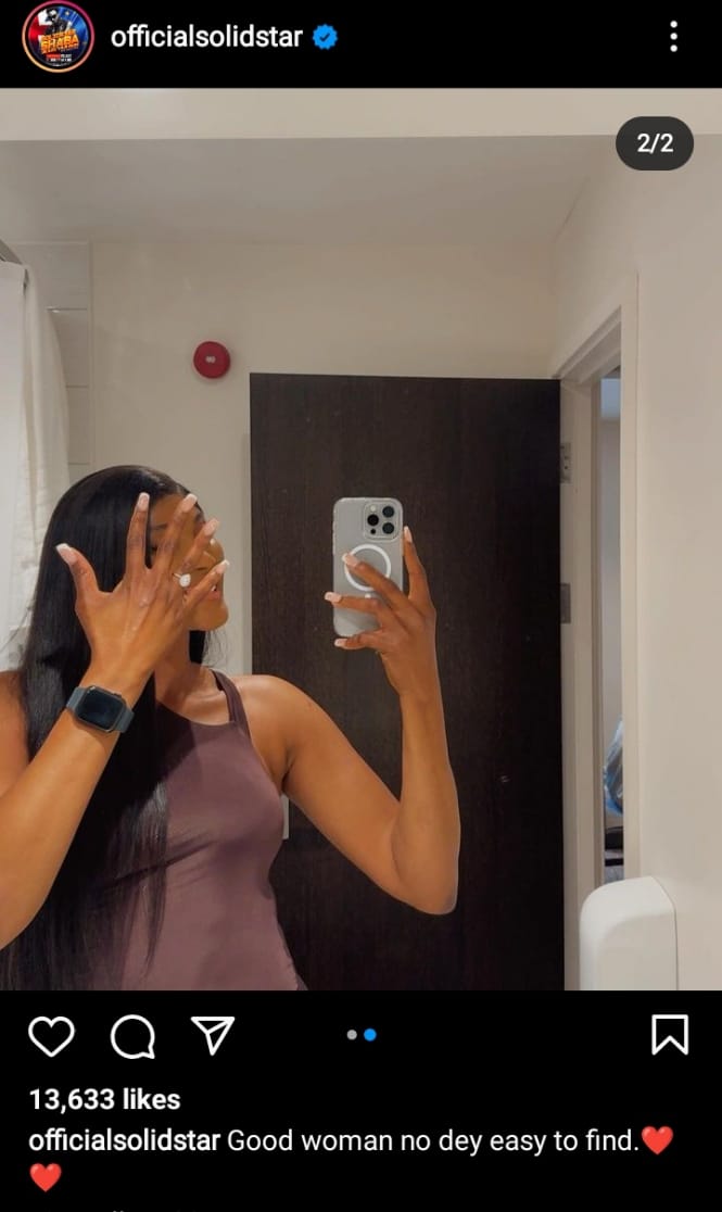 Congratulations pour in as Solidstar announces engagement to fiancée