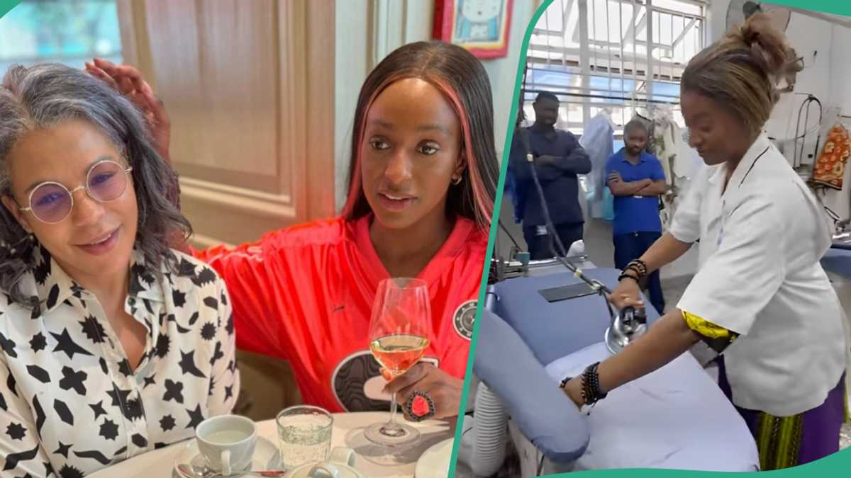 DJ Cuppy Visits Mum’s Age-Old Dry Cleaning Company, Interacts with Staff, Video Warms Hearts: "Best"