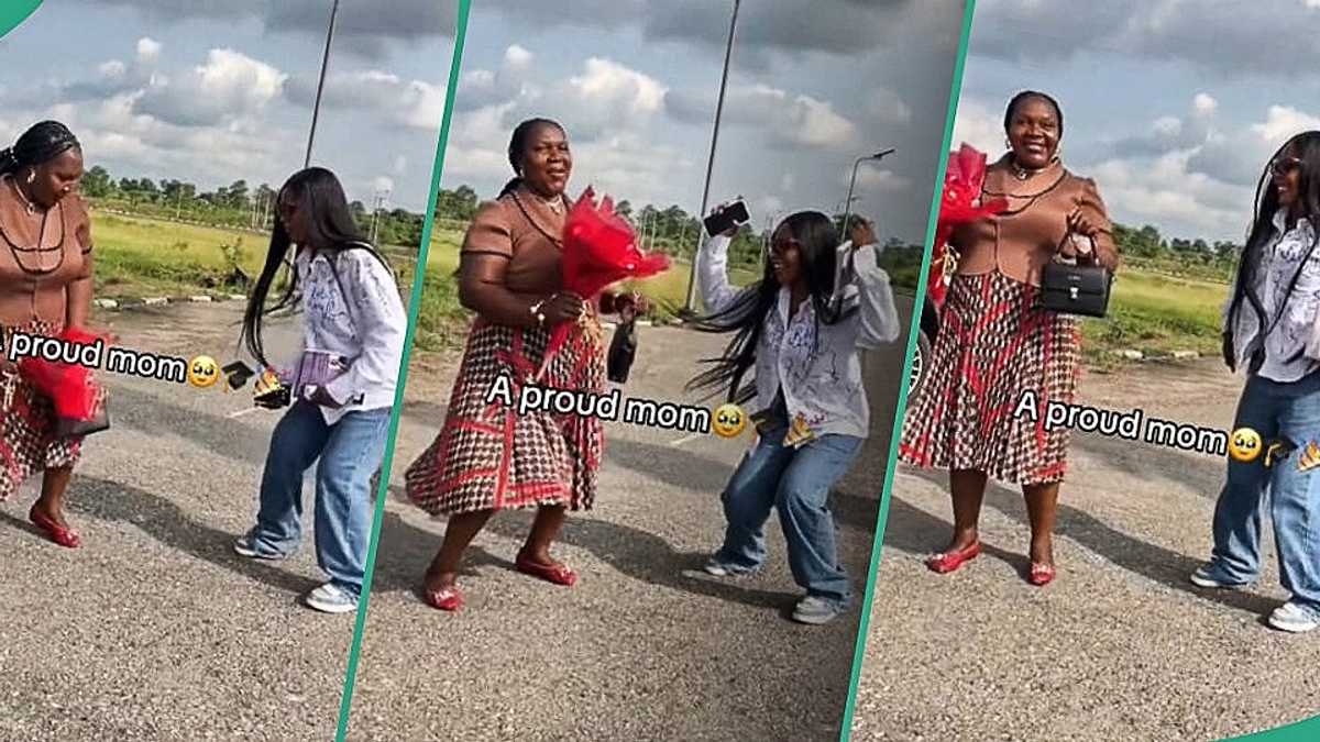 Proud Mum Displays Electrifying Dance Moves as Daughter Graduates from University, Video Goes Viral