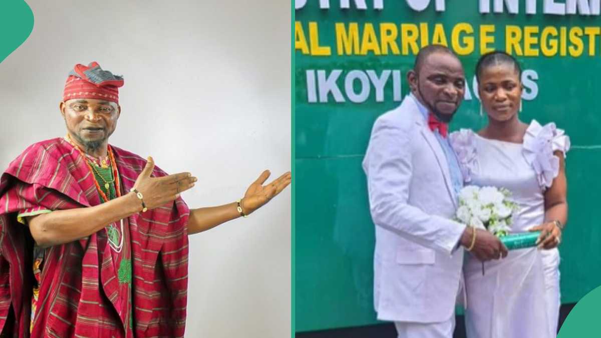 Nollywood ‘Jazz Man’ Actor Adewale Alebiosu Shares Court Marriage Photo: “Babalawo for Registry”