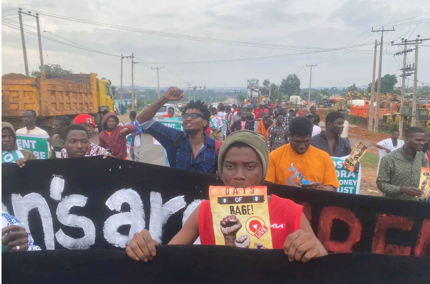 Hunger Protest : Thousands come out for one-million-man protest in Abuja (photos)