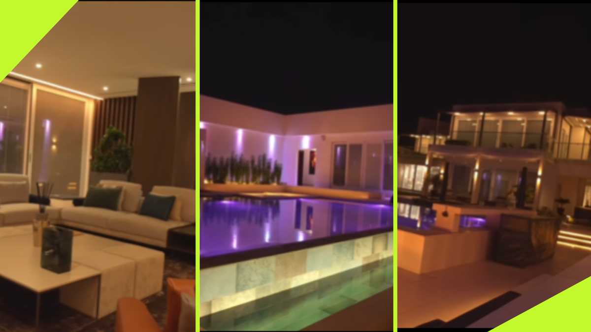 “Building My Empire”: Adebayor Shows Off Newly Completed Mansion, Exotic Rooms, Ceramic Walls