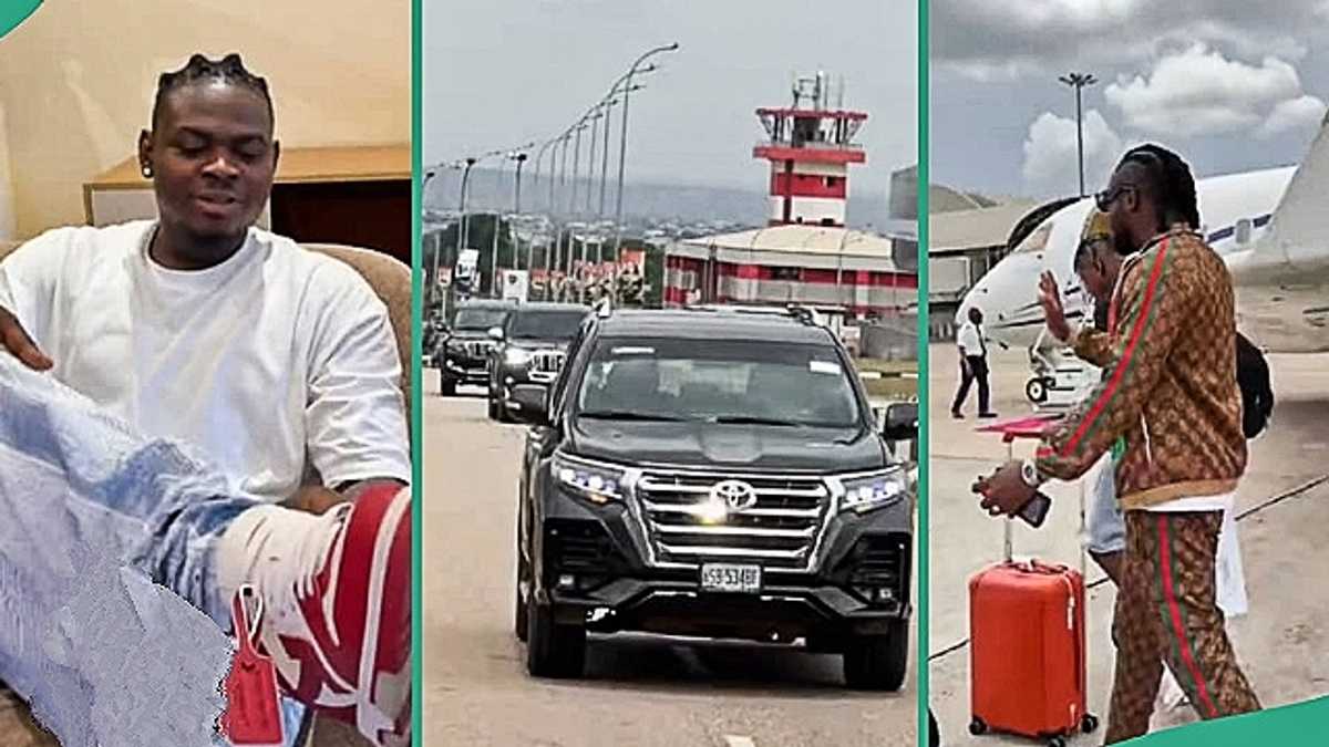 Nigerian Man Arrives With Friends in Private Jet and Convoy for Child's Dedication, Video Trends