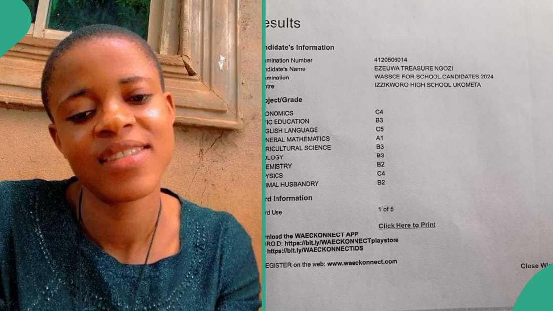 Man shares his sister's WAEC result, celebrates online