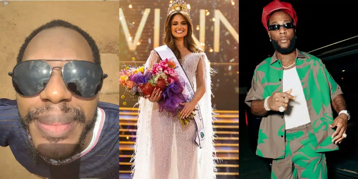 Daniel Regha knocks Burna Boy, others for mocking new Miss South Africa 2024