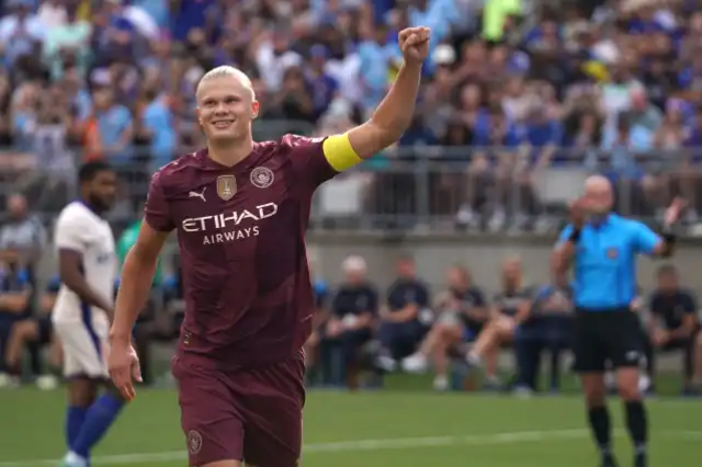 Haaland steals show with hat-trick as Man City thrash Chelsea 4-2 in pre-season clash