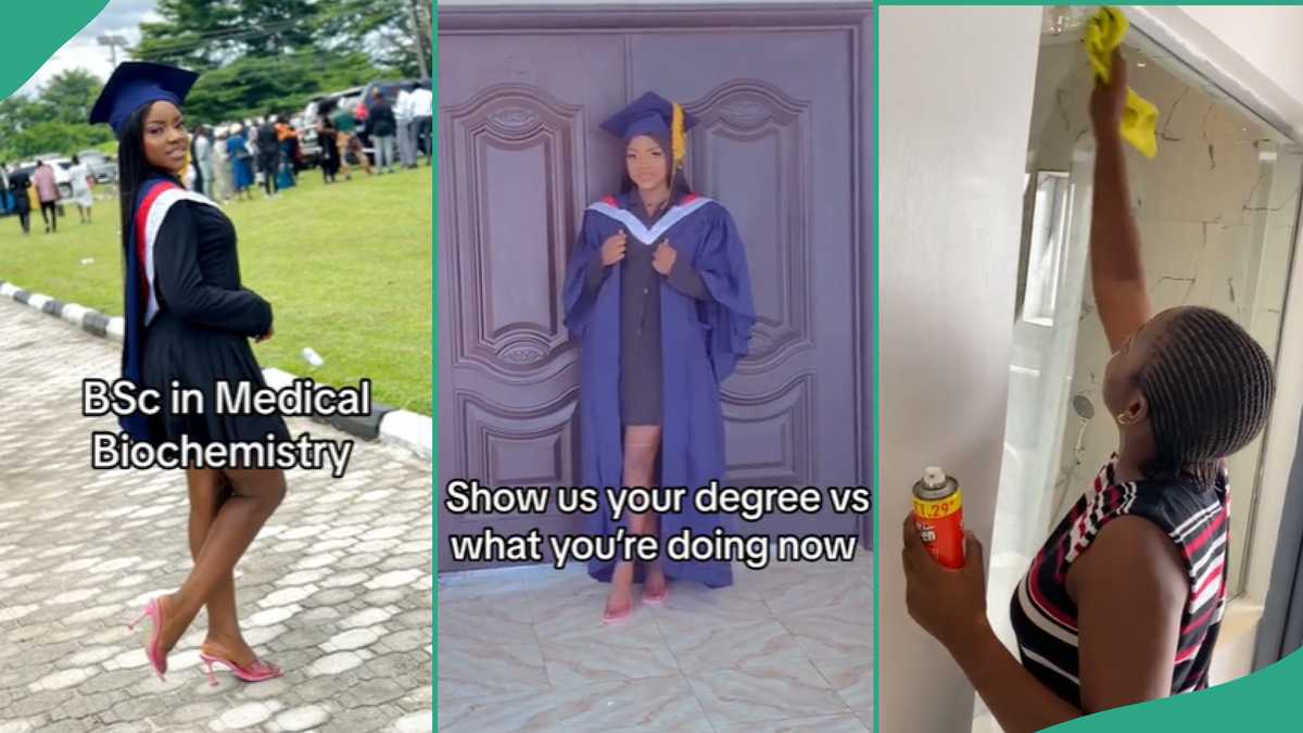 Lady Who Has Bachelors Degree in Medical Biochemistry Becomes Professional Cleaner