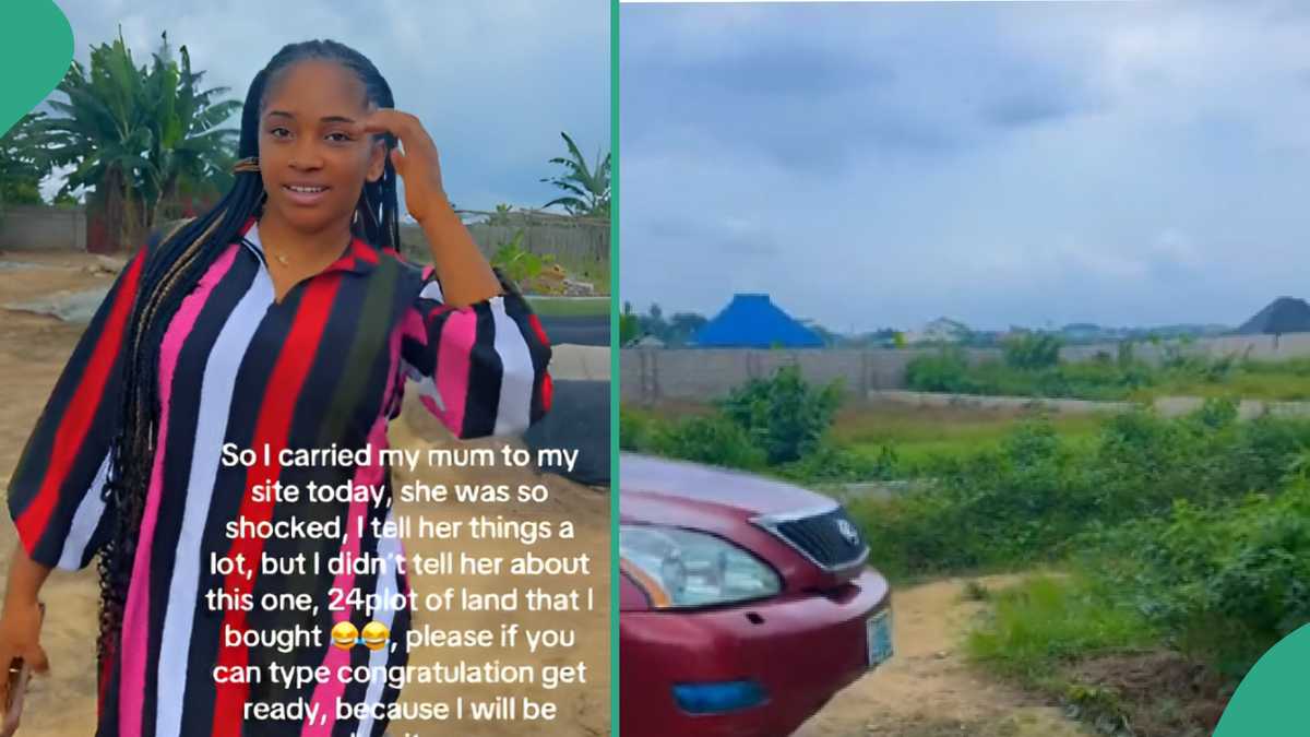 Mum Blown away as Daughter Takes Her to Location of Her 24 Plots of Land, Video Generates Buzz