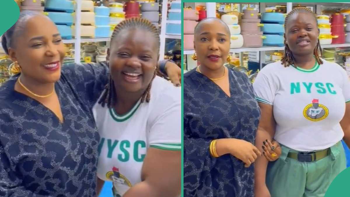 NYSC Lady Serves At Shop Selling Plates And Pots, Store Owner Pays Her N70,000 New Minimum Wage