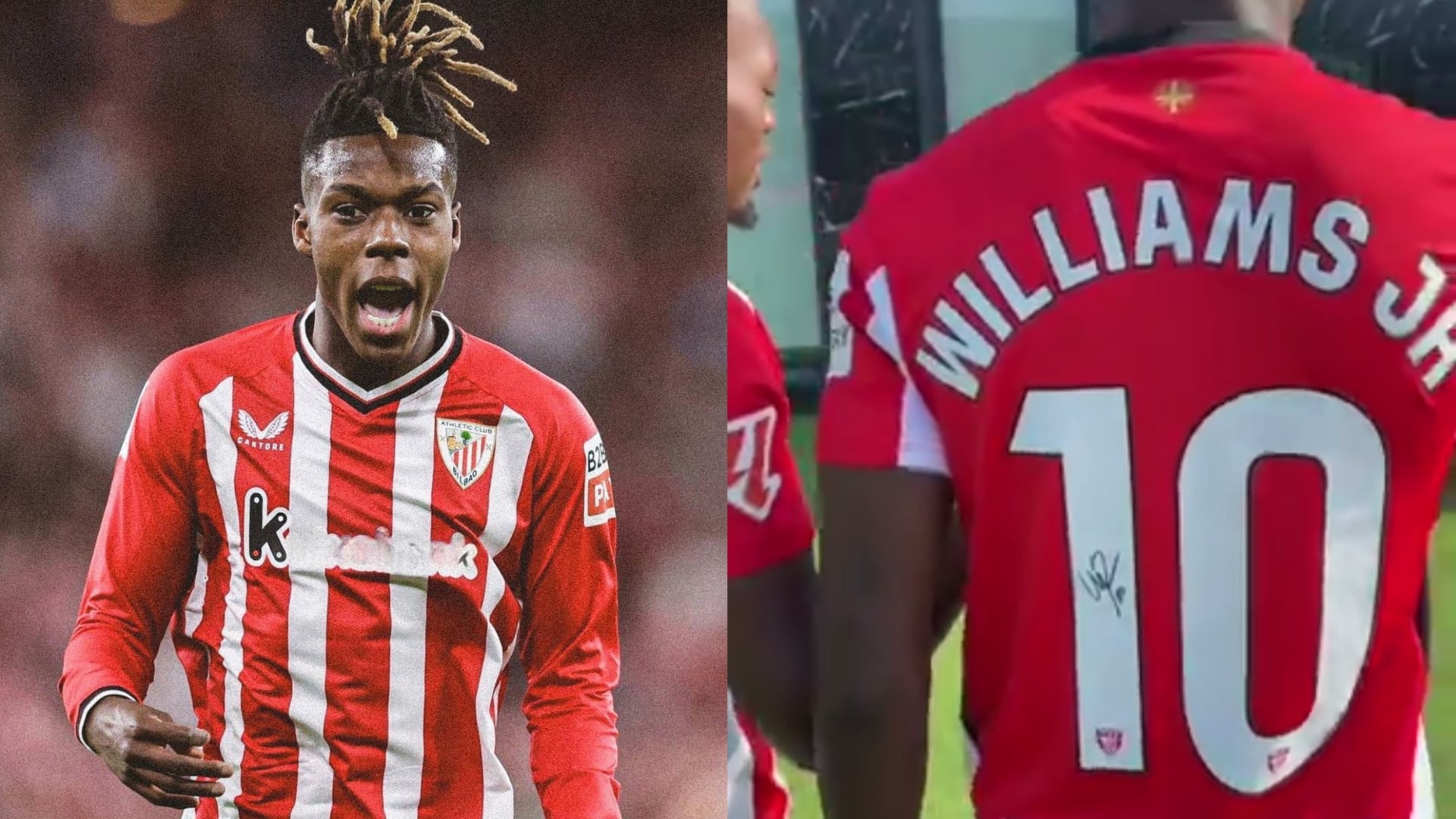 Nico Williams handed Athletic Club's iconic 10 shirt ahead of La Liga opener