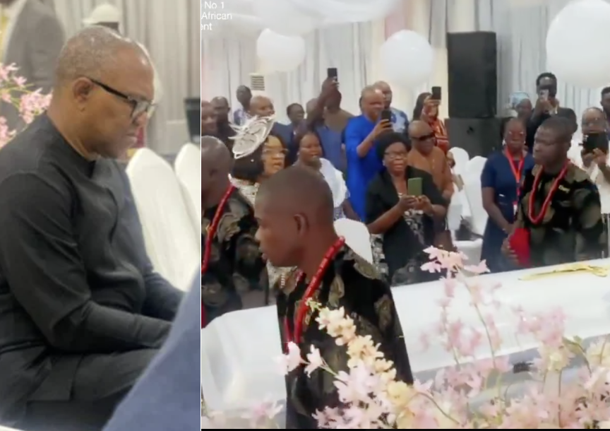 Photos: Peter Obi emotional at Onyeka Onwenu’s funeral service in Lagos