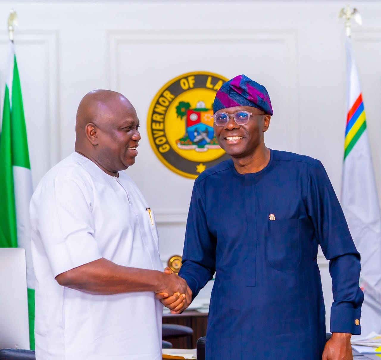 Sanwo-Olu, Ambode Meet To Discuss Future Of Lagos