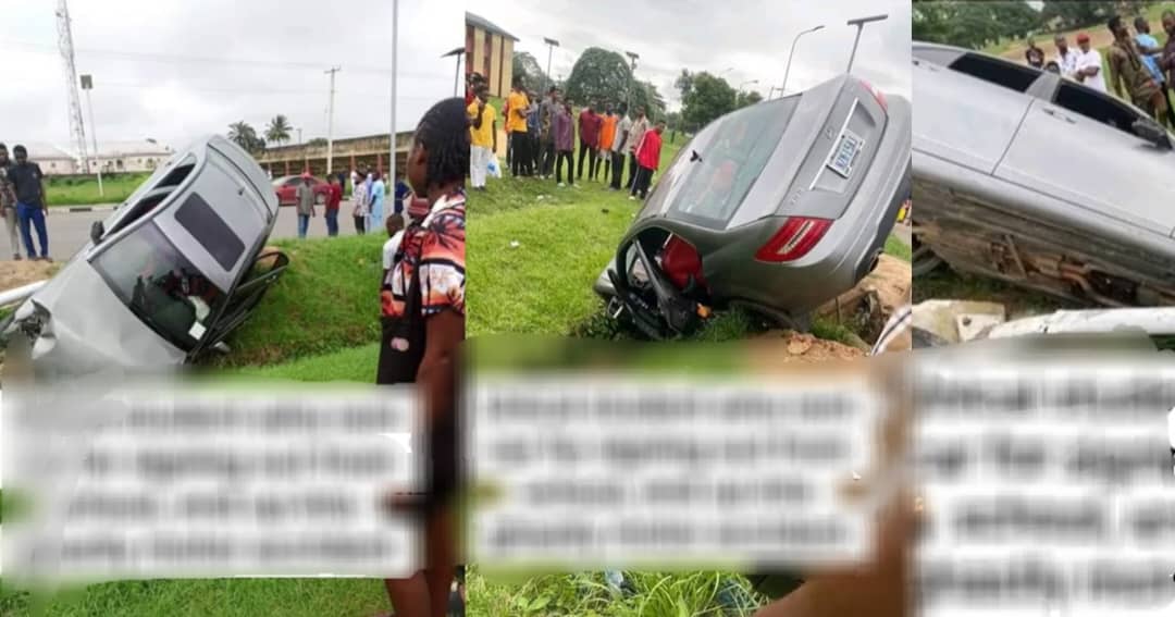 UNICAL Student Involved In Car Acc!dent After Reportedly Renting The Car For His Sign Out (VIDEO)