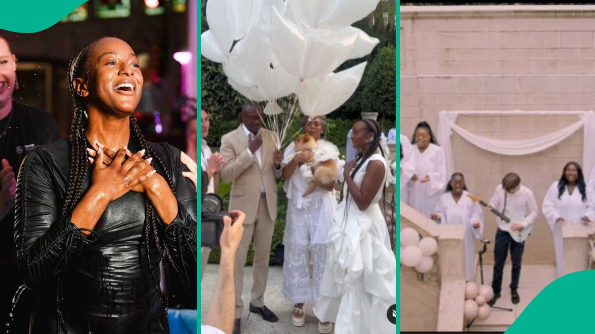 Video of Femi Otedola and His Wife at Cuppy’s Baptism Party Trends: “It Looks Like a Wedding”