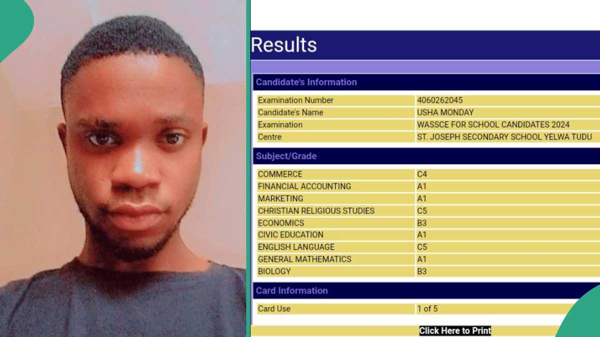 WAEC 2024: WASSCE Result of Student Who Scored 175 in JAMB Surfaces Online