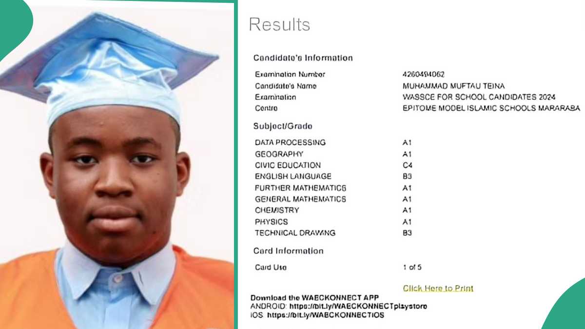 WAEC Candidate Described As Academic Champion As He Scores A1 in Further Mathematics And Chemistry