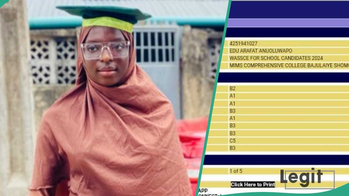 WAEC Result of Girl Who Changed Department 2 Times in Senior Secondary Class Surfaces Online