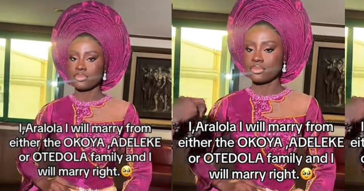 "Are they ready to marry you?" – Lady receives b@cklash as she desires to marry into the Okoya, Adeleke, or Otedola family