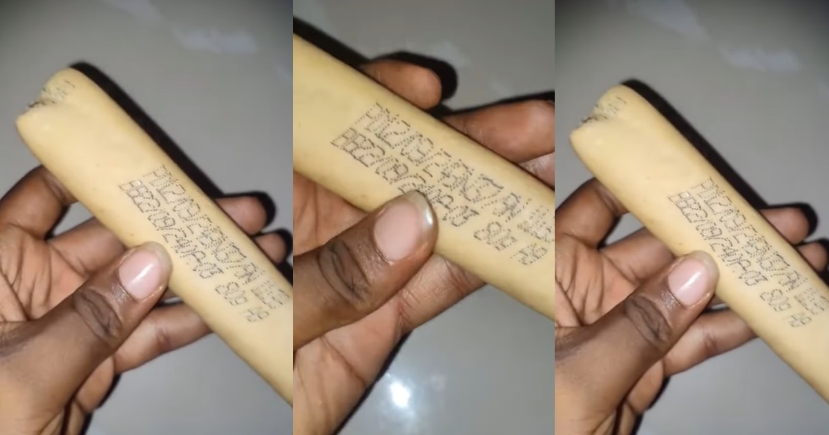 Nigerian man in sh0ck after discovering an imprint of expiry date on a sausage roll (VIDEO)