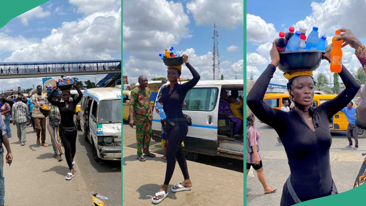 Nigerian mum furious after finding video of her grown daughter hawking water and soft drinks on road