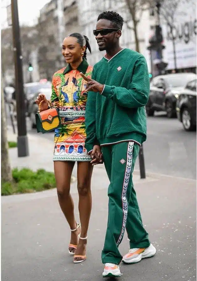 r Eazi excitedly hypes his partner, Temi Otedola as she makes runway debut in Paris