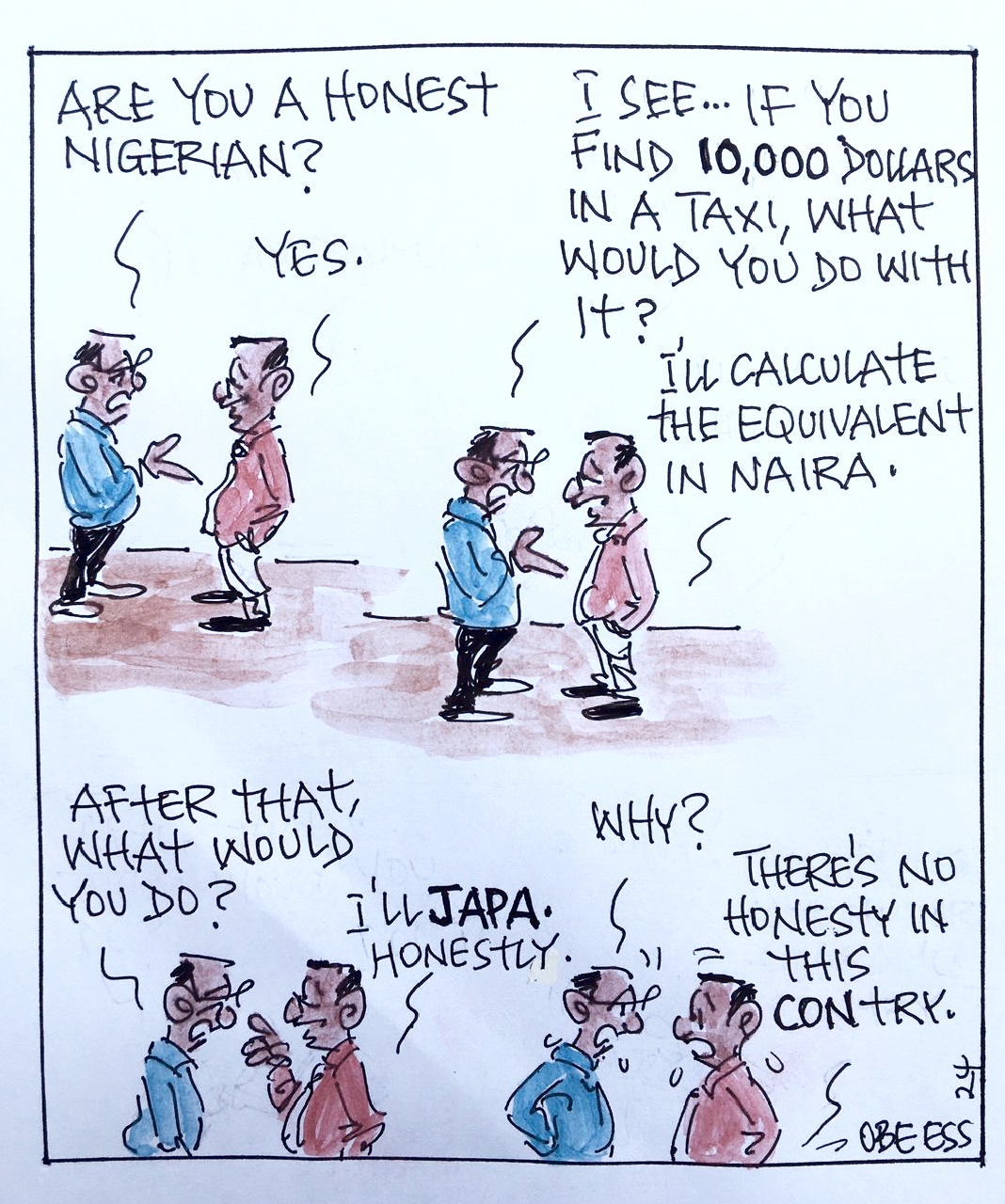 CARTOON OF THE DAY: What to do with 10,000 found in taxi