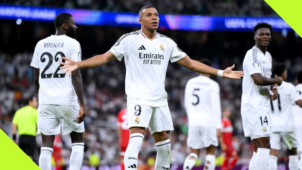 Champions League: Kylian Mbappe Opens His Goal Scoring Account for Real Madrid