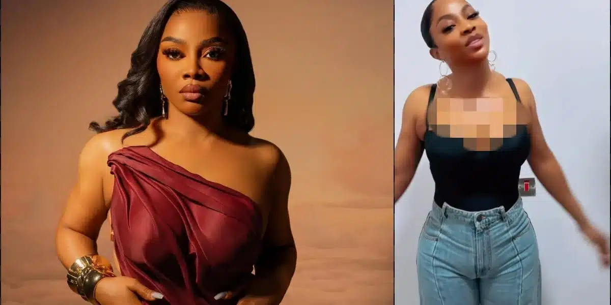 Critics accuse Toke Makinwa of wearing diapers in viral video