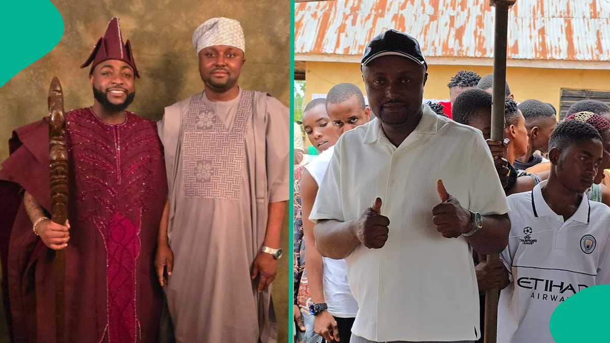 Edo 2024: Moment Davido’s Aide Isreal DMW Casts His Vote, Gives Two Thumbs Up in Photo