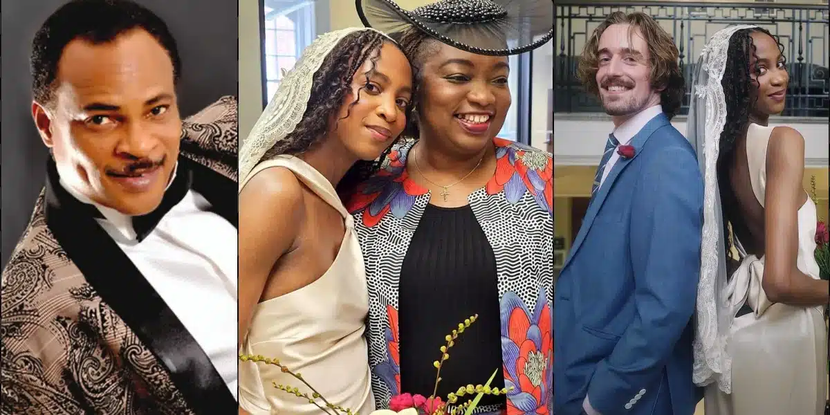 Fred Amata’s ex-wife blesses daughter as she weds Caucasian partner