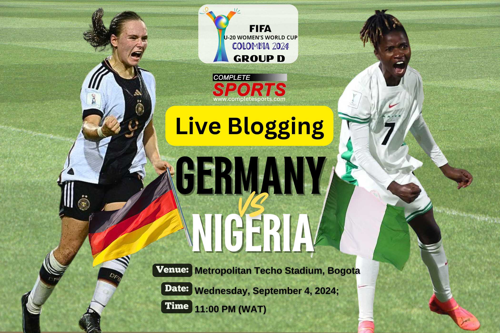 Germany Vs Nigeria Live Blogging – Colombia 2024 FIFA U-20 Women’s World Cup; Group D Matchday 2