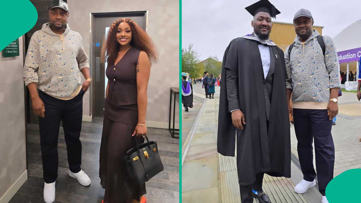 Isreal DMW, Others Spotted at Davido's Cousin Tunji's Graduation in London: "Juju ex go Dey Regret"