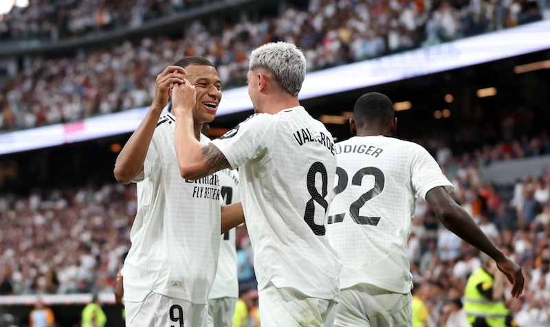 Kylian Mbappe opens goals account at Real Madrid