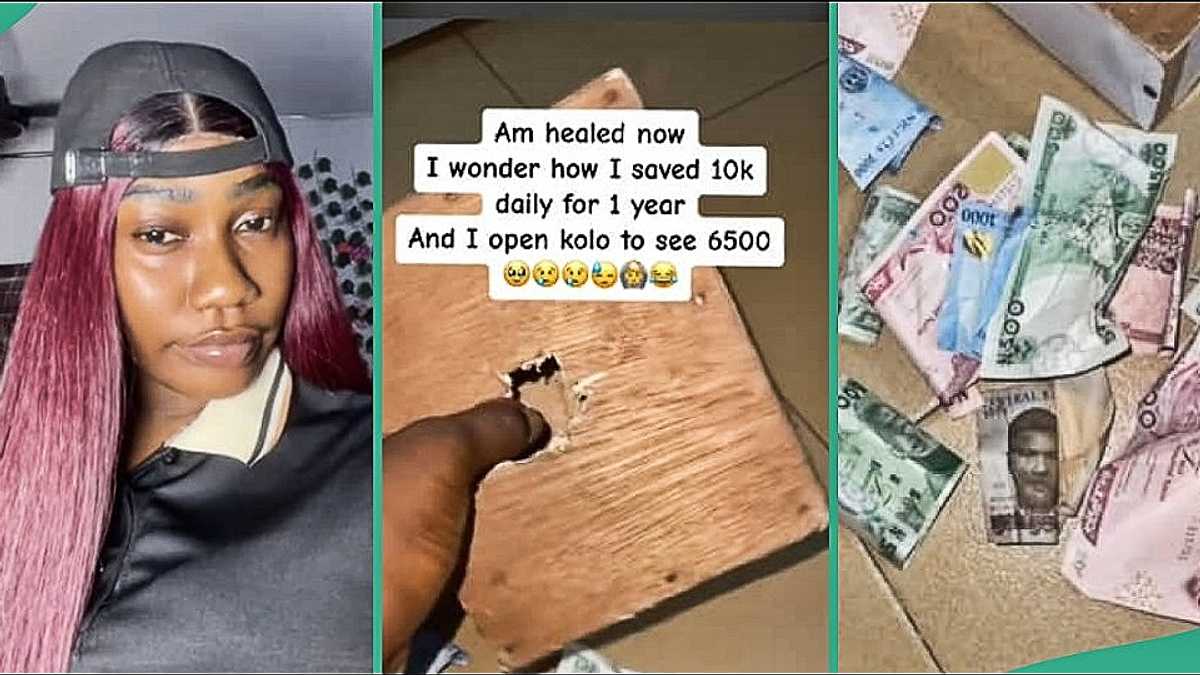 Lady Who Saved N10k Daily for 1 Year Breaks Saving Box to See Only N6,500, Video Trends Online