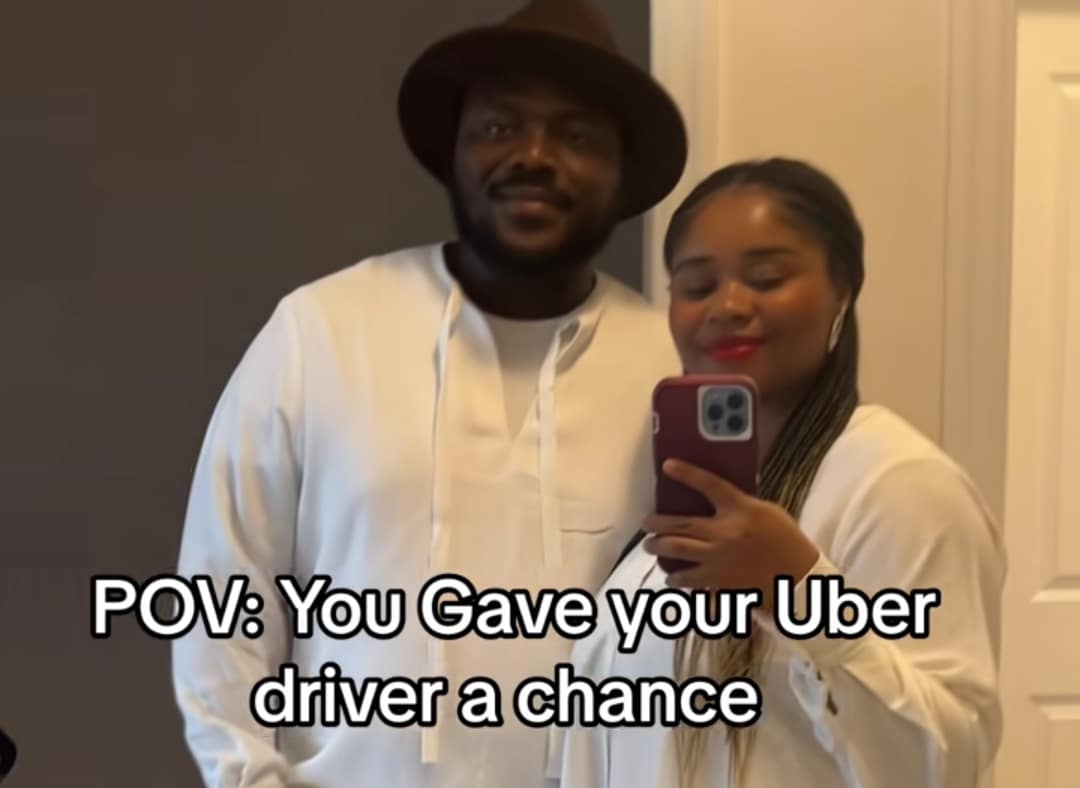 Nigerian lady welcomes baby months after engagement to her uber driver