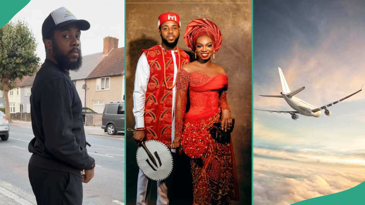 Man And His Fiancée Travel With Air Peace From London Gatwick Airport to Lagos For Their Wedding