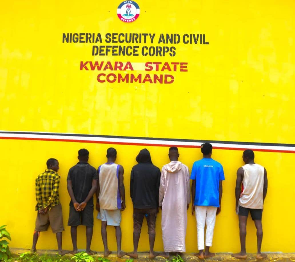 NSCDC Arrests 7 'Miscreants' For Public Disturbance In Kwara