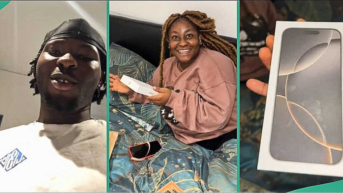 Nigerian Man Splashes Millions of Naira on iPhone 16 Pro Max for Girlfriend, Her Reaction Trends