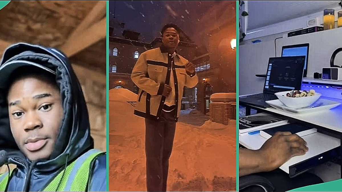 Nigerian Man in Canada Takes Over 10 Different Jobs, Video Inspires Many On TikTok