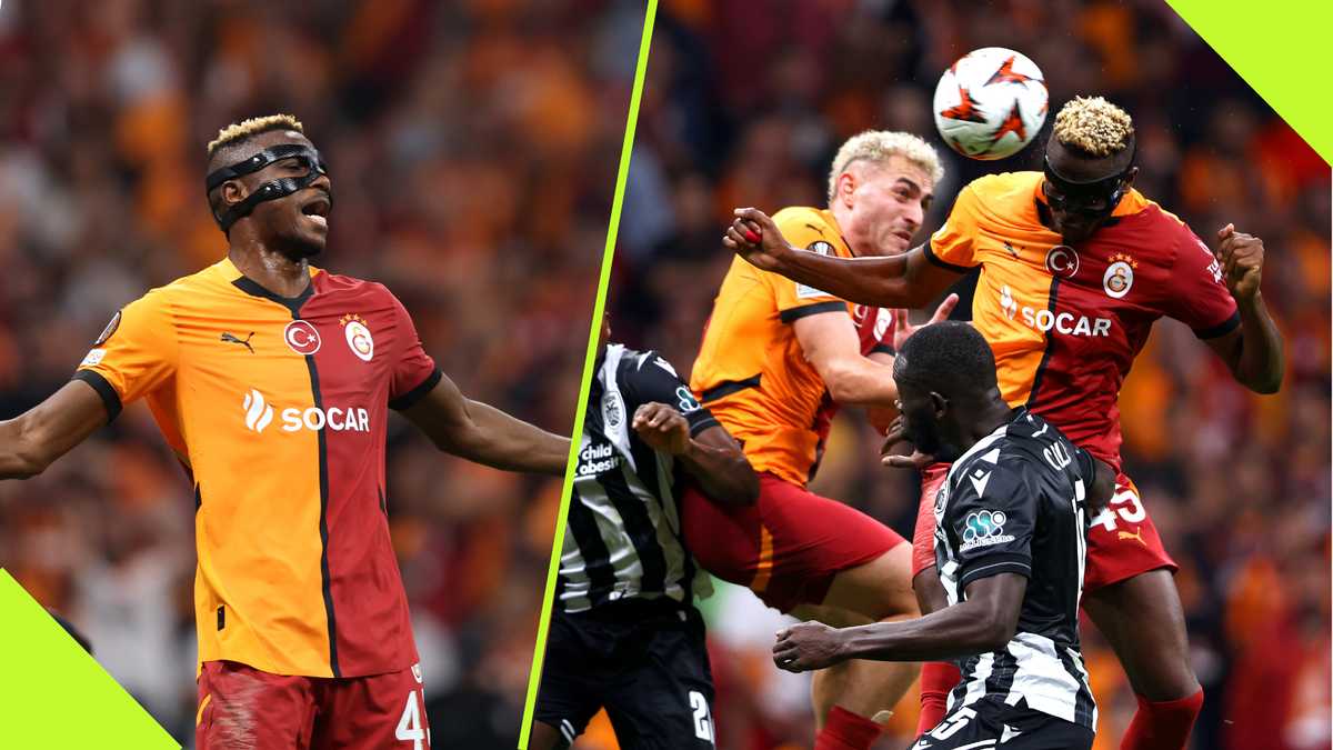 Osimhen Reacts After Ghanaian Defender ‘Robbed’ Him of First Galatasaray Goal