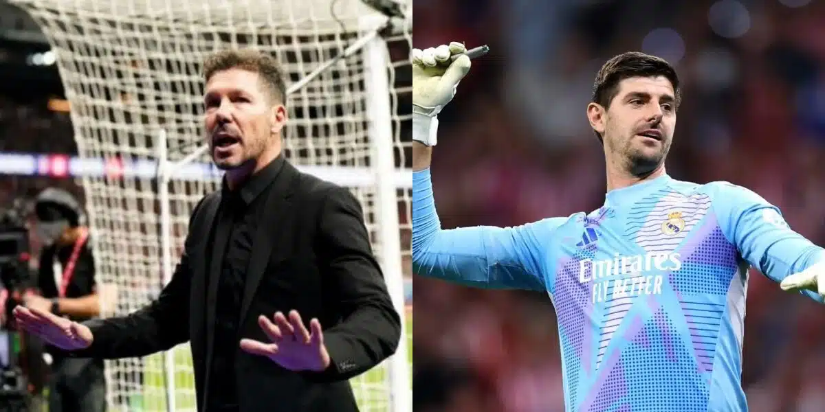 Simeone slams Courtois after row with Atletico Madrid fans in chaotic derby